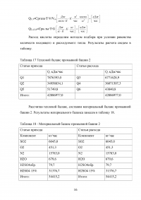 Материальный и тепловой балансы в производстве серной кислоты Образец 41771
