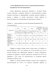 Анализ финансовых результатов от реализации продукции на предприятии ЗАО «Большеуринское» Образец 50391