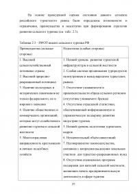 Перспективы развития сельского туризма в Российской Федерации Образец 68299
