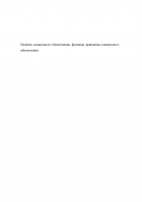 Социальное обеспечение в Российской Федерации: понятие, функции, принципы Образец 94497