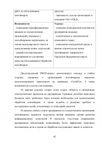 Анализ и пути совершенствования организации контейнерных перевозок логистической компанией / АО «СиАйТи Терминал» Образец 139836